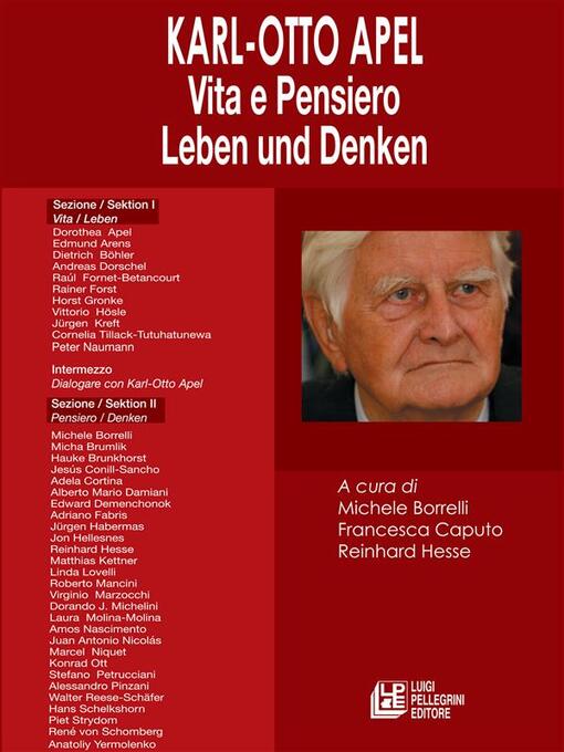 Title details for Karl-Otto Apel. Vita e Pensiero. Leben und Denken by Michele Borrelli - Available